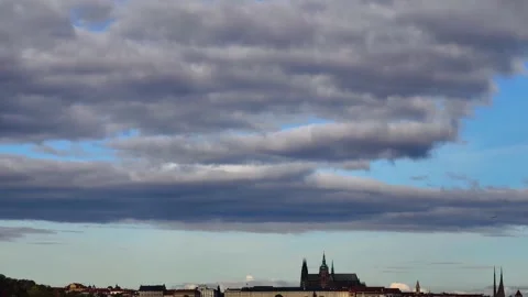 4K Cinematic B-roll Prague Skyline Autumn Cityscape Czech Republic Stock Footage 320182456