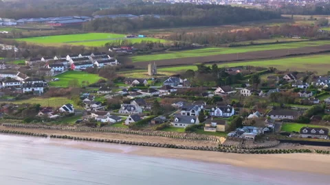 4K cinematic drone footage capturing Portrane coastline in County Dublin_72 스톡 동영상 330890357