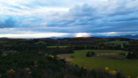 4K Cinematic Light Fighting Through Clouds 動画素材 219965479