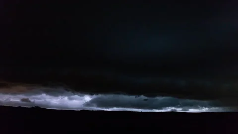 4K Cinematic Lightning Storm at Night Timelapse - Long-duration, Prores Stock Footage 317911420