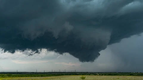 4K Cinematic Rotating Supercell Storm Timelapse - Prores Stock Footage 317654095
