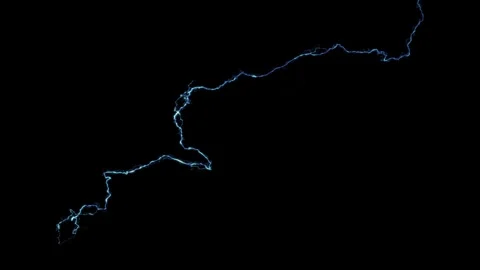 4K Cinematic Slow Motion Electric Lightning Overlay on Black Background 库存影片 343661513