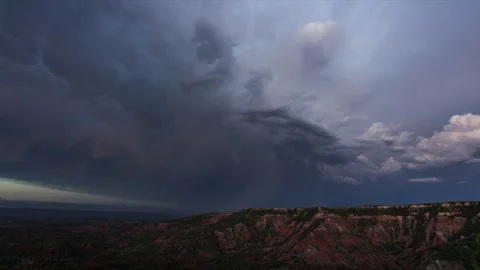 4K Cinematic Storm Timelapse With Lightning Over Mountains - Prores Stock Footage 317643470