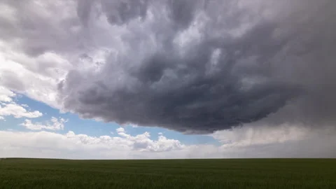 4K Cinematic Supercell Storm Developing Timelapse - Long-duration, Prores Video stock 317732473