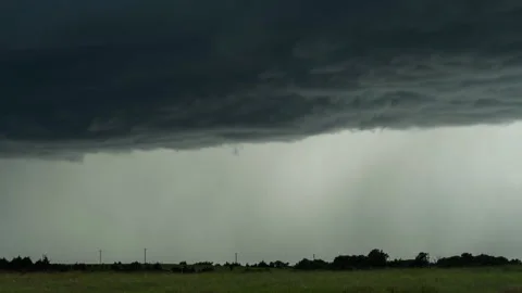 4K Cinematic Supercell Storm With Heavy Rain Timelapse - Prores Stock Footage 319857348