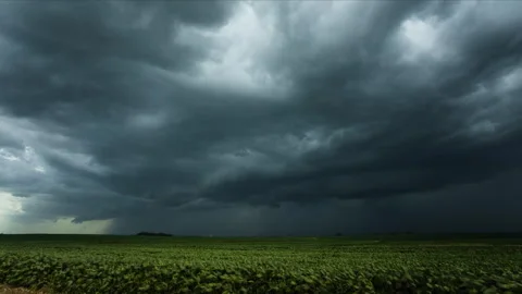 4K Cinematic Supercell Storm With Lightning Timelapse - Long-duration, Prores Stock Footage 317960160