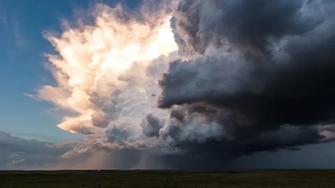 4K Cinematic Supercell Storm Timelapse - Prores Stock Footage 319858627