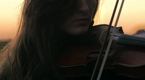 4k Cinematic Violin at Sunset Stock Footage 44341622
