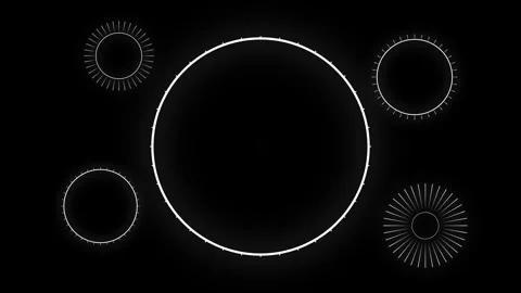 4K Circle Burst Animation with Glowing Line Sparks on Black Background Stock Footage 332910426