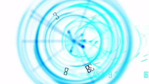 4k Circle figures time clocks busy wheels trade finance channel number space. 動画素材 71340869