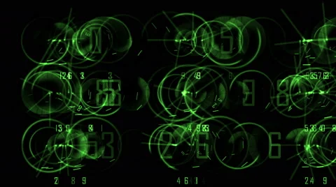 4k Circle figures time zone clock&amp;busy wheel,trade finance channel,number space 動画素材 46803974