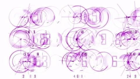 4k Circle figures time zone clock busy wheel trade finance channel number space. Video stock 71340986