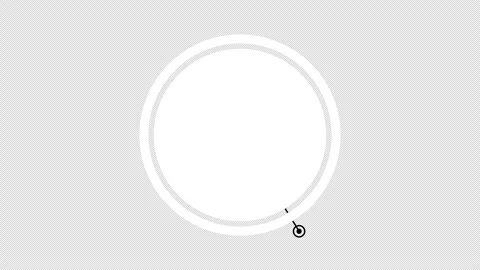 4K circles animation on a black background. Video stock 266574637