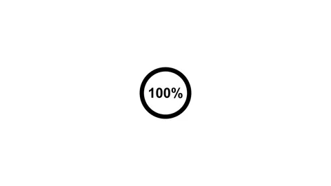 4K circular loading bar with percent, white background Stock Footage 332150419