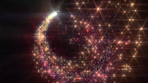 4k Circular Star Trails Motion Background Stock Footage 328715214