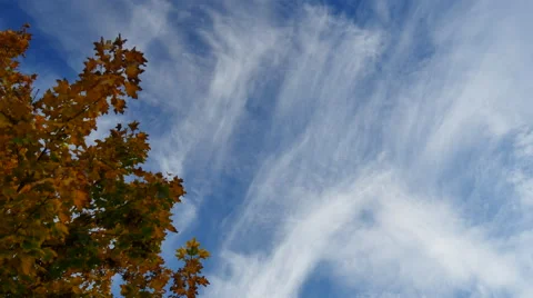 4K Cirrus Clouds in Autumn Stock Footage 54718536