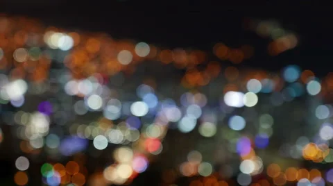 4K City Night View, Defocus, Out focus, Busan, South Korea Stock Footage 63134314
