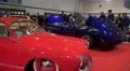 4k Classic and modern street cars panning at Motorshow 4k or 4k+ Resolution