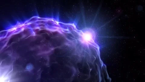 4k Classic Purple Dark Asteroid Space Animation Background Stock Footage 306921409