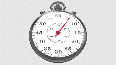 4k Classic Stopwatch Timer 60 seconds with alpha channel 库存影片 156410961