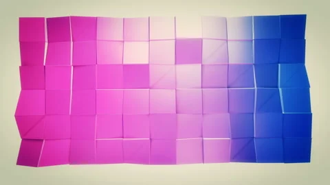 4k clean geometric animated background in loop, low poly style. Seamless 3d 動画素材 91015859