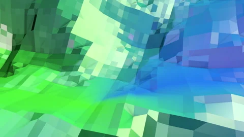 4k clean low poly animated background in loop. Seamless 3d animation in modern 動画素材 90150389