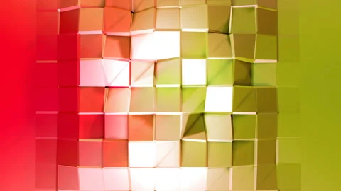 4k clean low poly animated background in loop. Seamless 3d animation in modern 動画素材 90151840