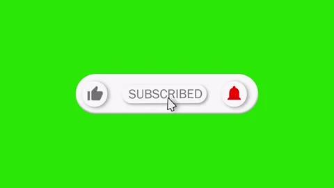 4K Clean Subscribe Button Animation Stock Footage 197676279