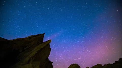 4K Clear night star timelapse in the desert (Vasquez Rocks) 스톡 동영상 78107408