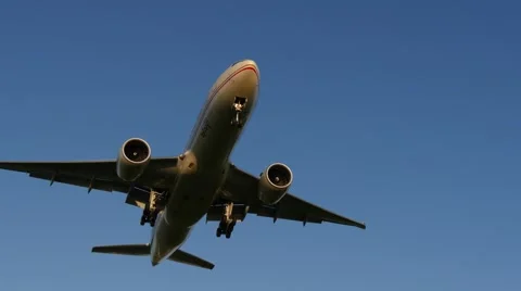 4K Clear sky with airplane Stock Footage 51100209