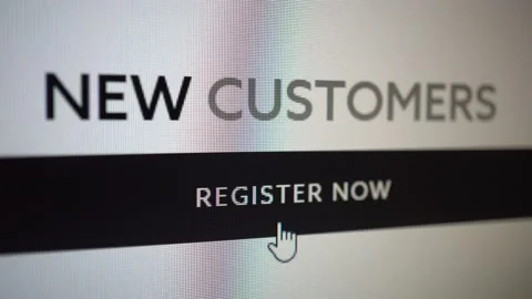 4k Click Button Register Now Stock Footage 131382130