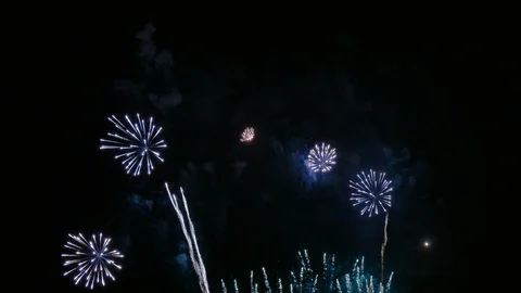 4K clip Beautiful Firework display Stock Footage 109343087