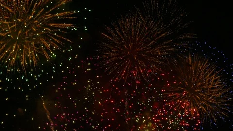 4K clip Beautiful Firework display Stock Footage 109531612