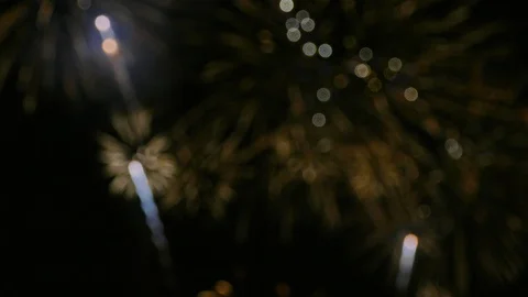 4K clip Beautiful Firework display Stock Footage 113786691