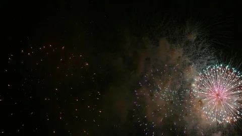 4K clip Beautiful Firework display Video stock 113789391