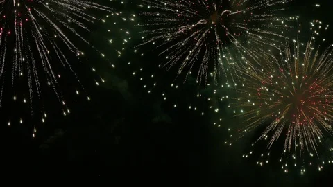 4K clip Beautiful Firework display Stock Footage 117045673
