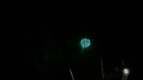 4K clip Beautiful Firework display Stock Footage 120974880