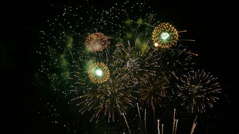 4K clip Beautiful Firework display Stock Footage 121066809