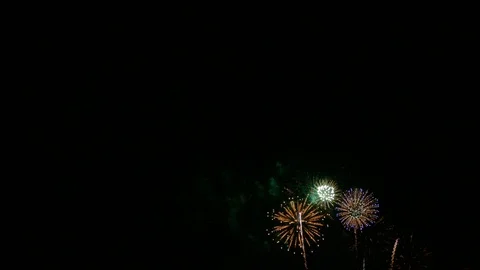 4K clip Beautiful Firework display Stock Footage 121190496