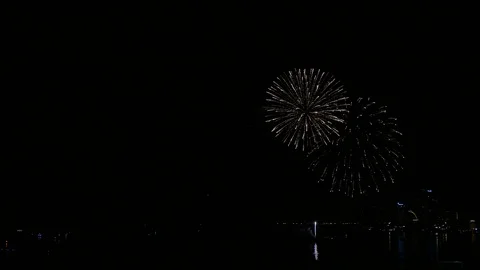 4K clip Beautiful Firework display Stock Footage 121395946