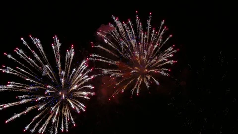 4K clip Beautiful Firework display Stock Footage 121494737