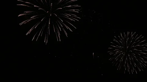 4K clip Beautiful Firework display Stock Footage 121876740