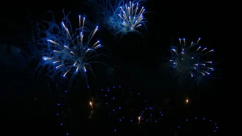4K clip Beautiful Firework display Stock Footage 126826772