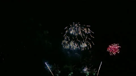 4K clip Beautiful Firework display Stock Footage 131486280