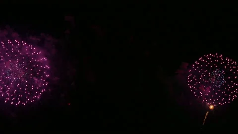 4K clip Beautiful Firework display Video stock 138184946