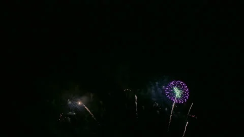 4K clip Beautiful Firework display Stock Footage 140626646