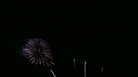 4K clip Beautiful Firework display Stock Footage 140627215