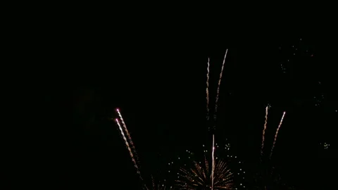 4K clip Beautiful Firework display Stock Footage 141170525