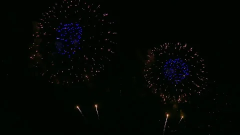 4K clip Beautiful Firework display Stock Footage 144101249
