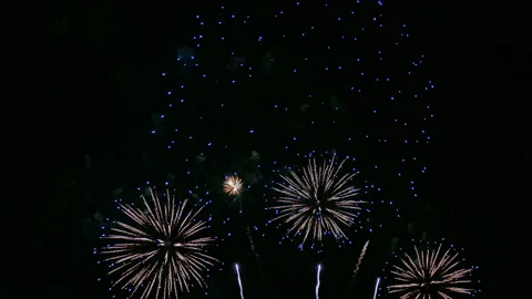 4K clip Beautiful Firework display Stock-Footage 144527561